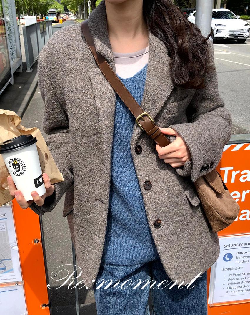 오디너리먼트 [RE:MOMENT] made. 케론 부클 하프 싱글자켓 2color! (하이퀄리티/겨울아우터/소장가치/하프코트)