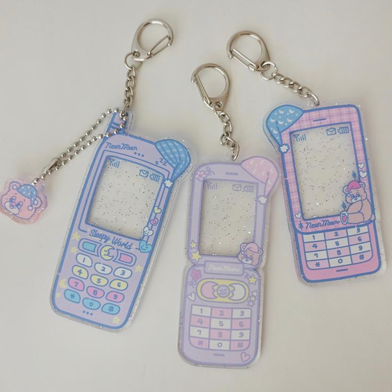 Sleepy Teddy Acrylic Key ring (series1)