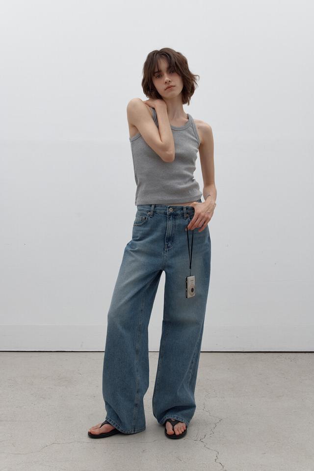 [3차] [기장선택] Wearable loose denim (middle blue)