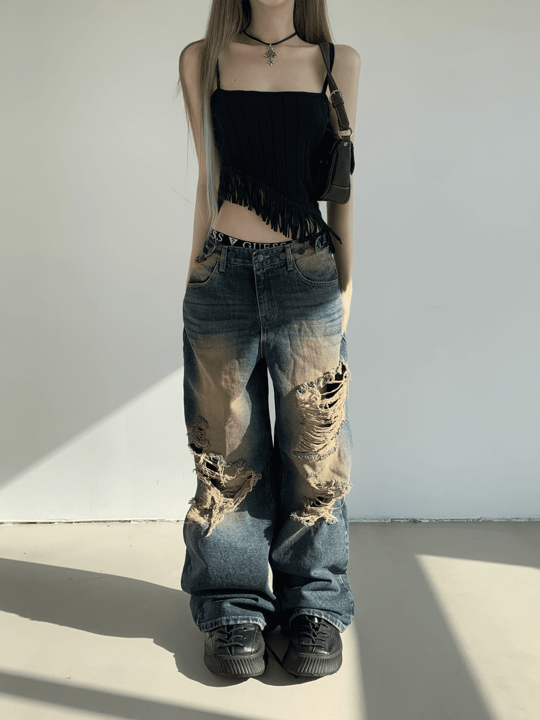 Ariana Denim Damage Pants