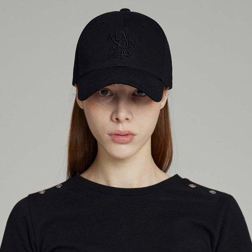 SIGNATURE BIG LOGO OVERFIT BALL CAP BLACK