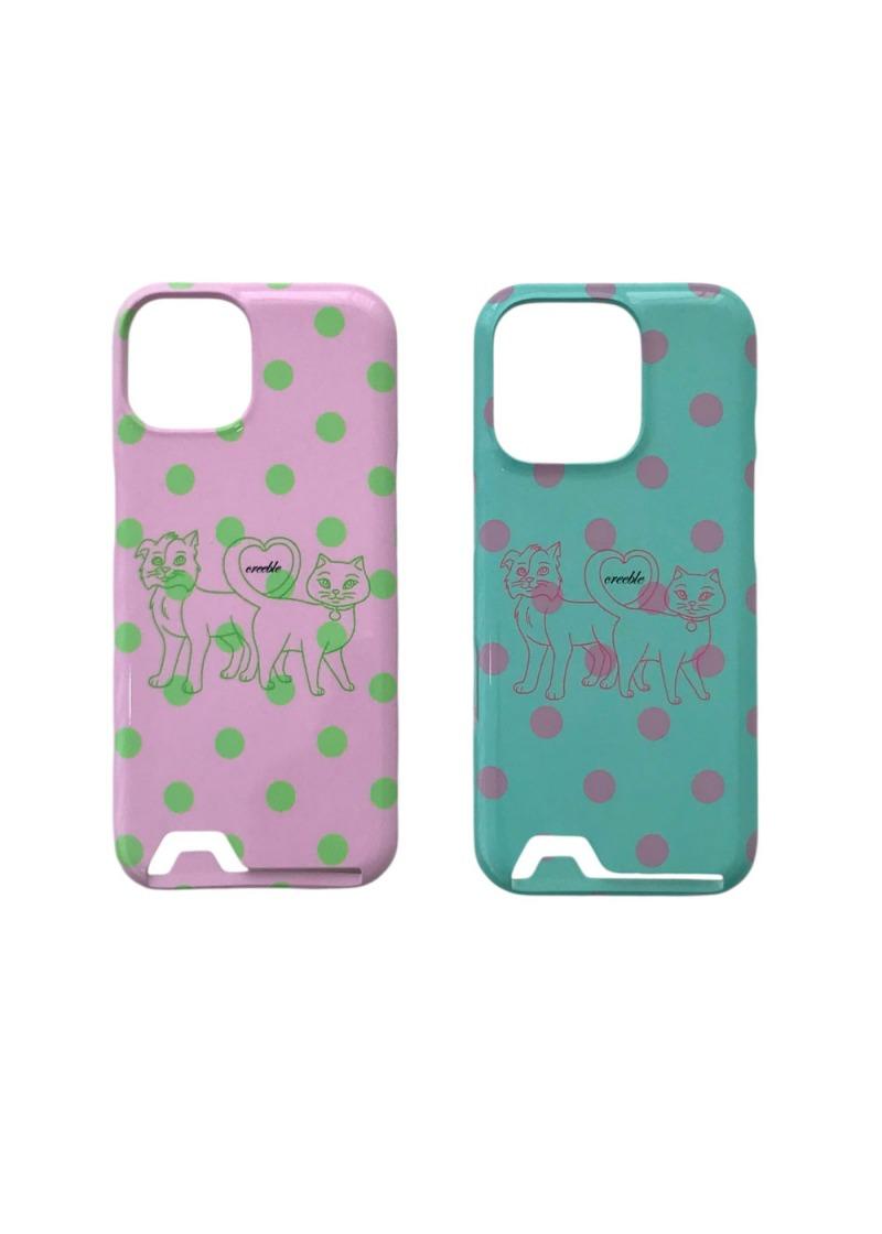 cat couple card case
