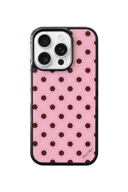 Dot Pattern Case [Pink Brown]