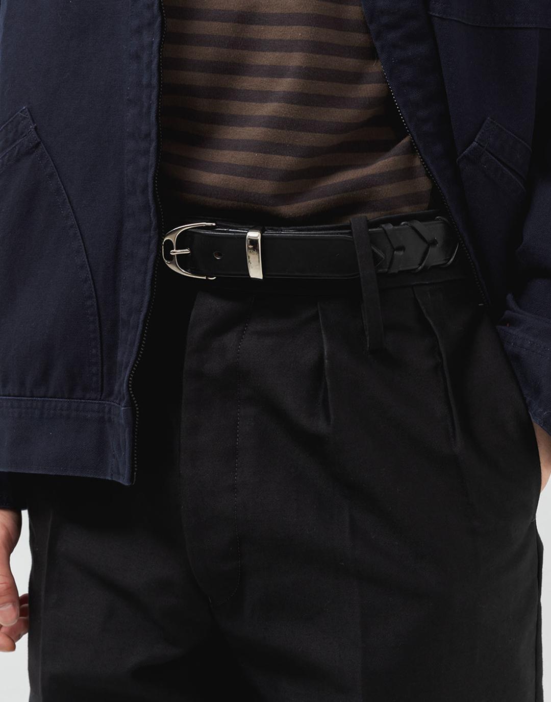 1.25" Elmley Nickel Buckle Belt (Black)