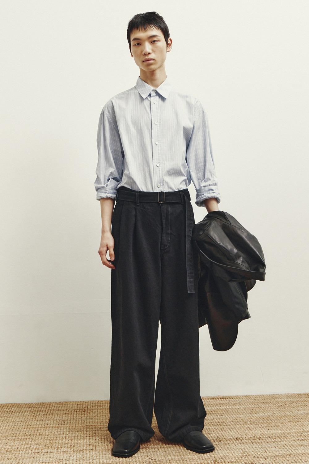 Belted Denim Pants