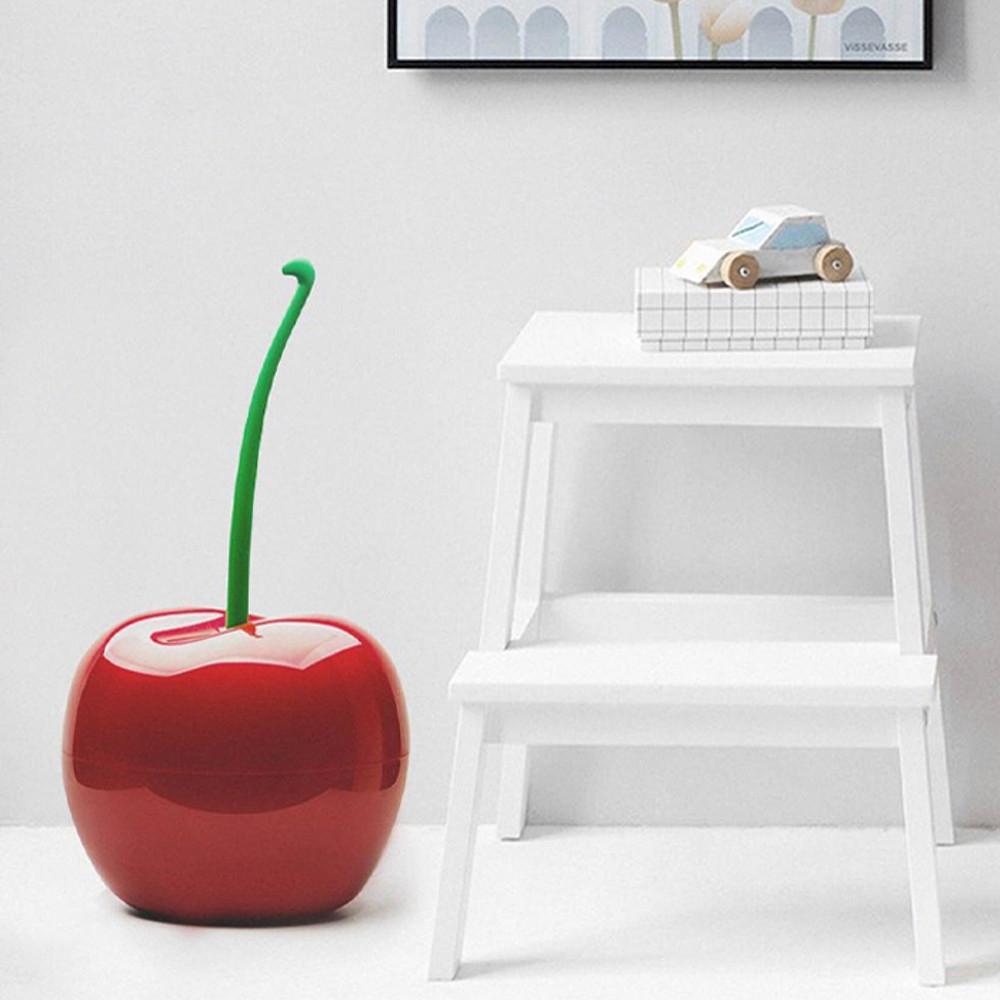 퀄리 체리 인테리어 휴지통 디자인 사무실 책상 원형 가정용 미니 쓰레기통