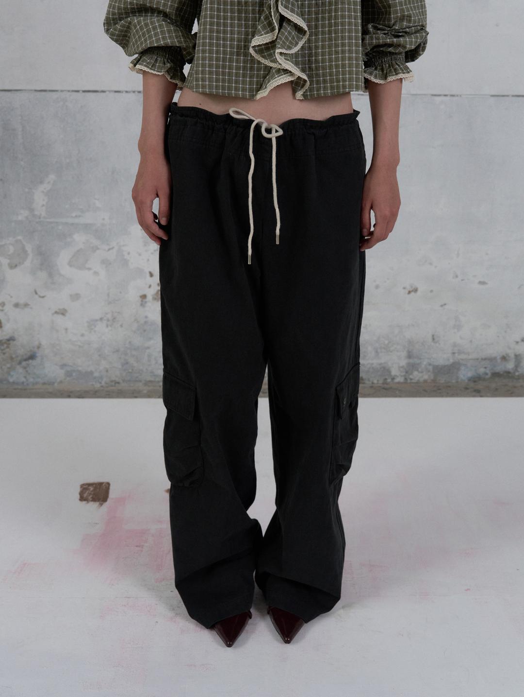 Herry pocket pants - black
