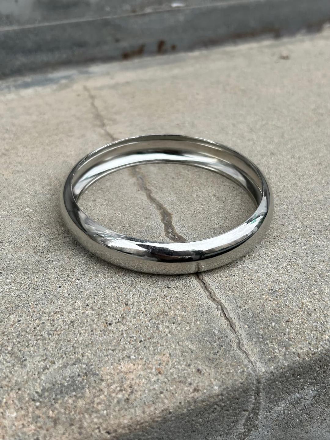 빈티지 미니멀 실버 뱅글 | 후루츠패밀리