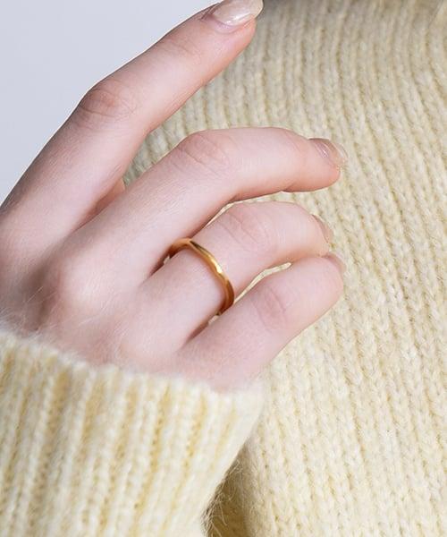 [써지컬스틸] DC023_CHIxSCLT Gold wave ring