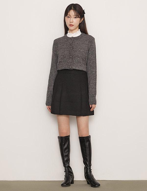 [컬러 할인] 트위드 미니 플리츠 스커트(2colors)_RMWHD49R51
