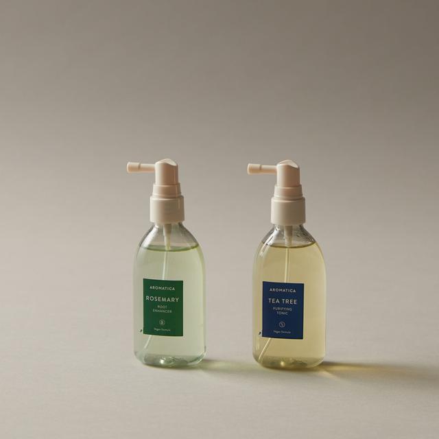 아로마티카 두피 헤어 토닉 2종 200ML 세트 (로즈마리 인핸서+티트리 토닉) 두피 쿨링 스프레이 앰플 진정 보습