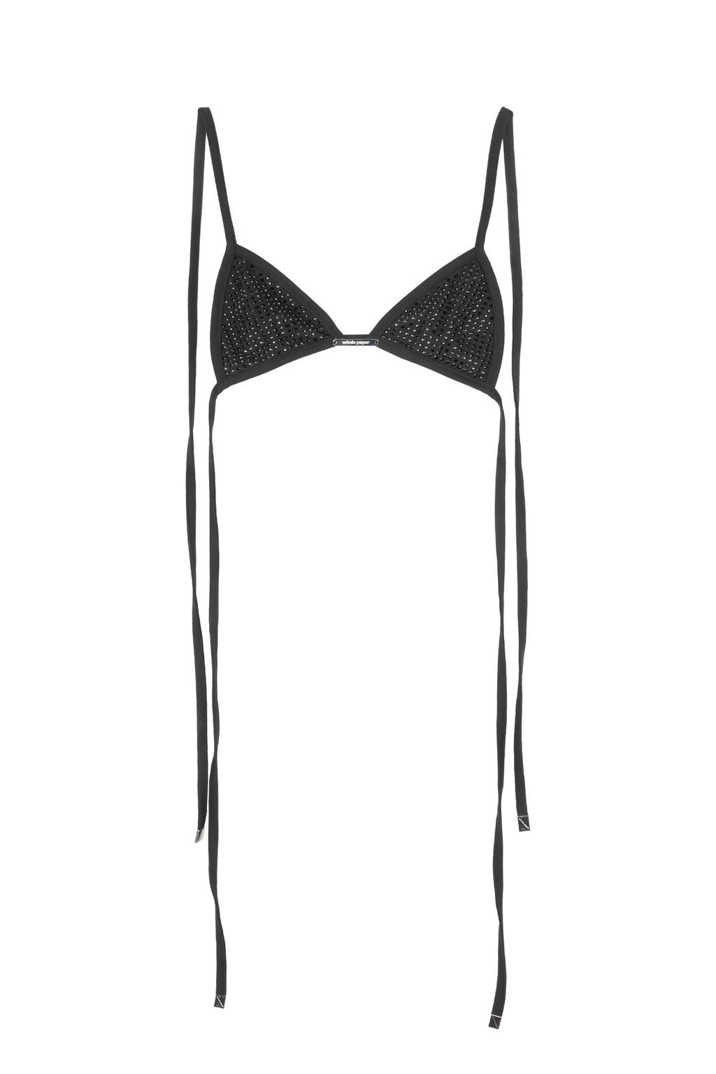 큐빅 스웻 비키니 탑 (블랙)