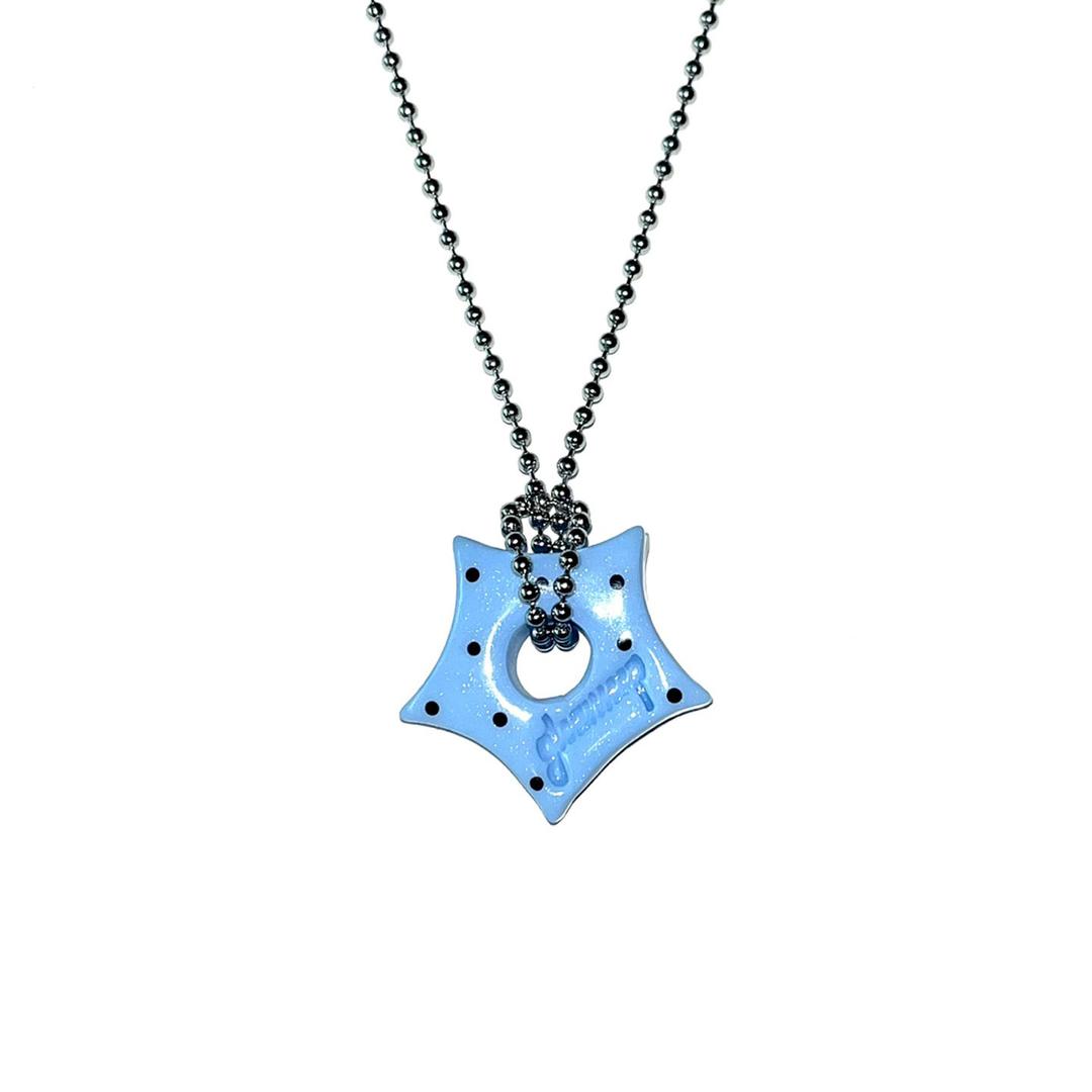 gleaming star dot necklace <blue>
