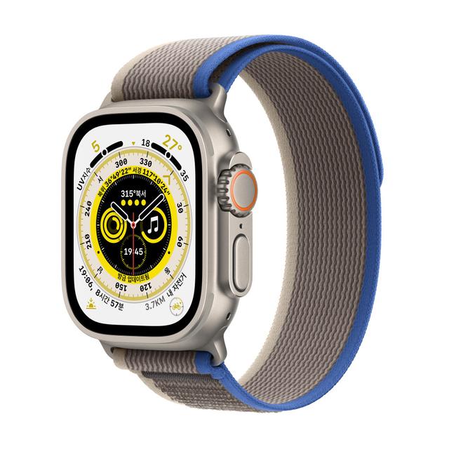 [중복5%+카드5%] Apple 애플워치 울트라 49mm 셀룰러 티타늄 케이스 블루/그레이 트레일 루프 M/L (MQFV3KH/A)