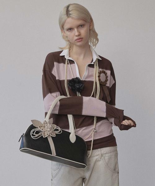 Rugby Striped Polo Jersey Pink/Brown