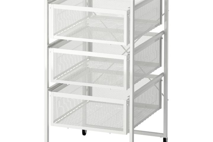 렌나르트 3단 철제 서랍장 책상밑