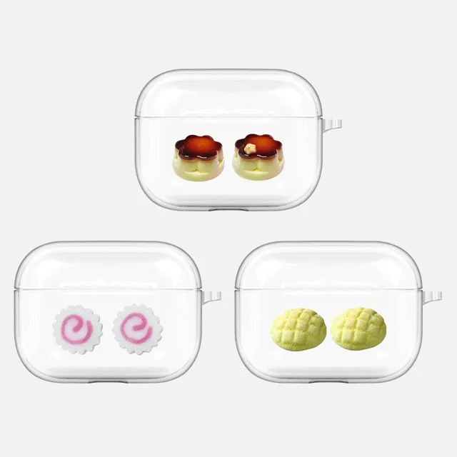 귀여운 패턴 오브제 에어팟/버즈 투명 젤리케이스