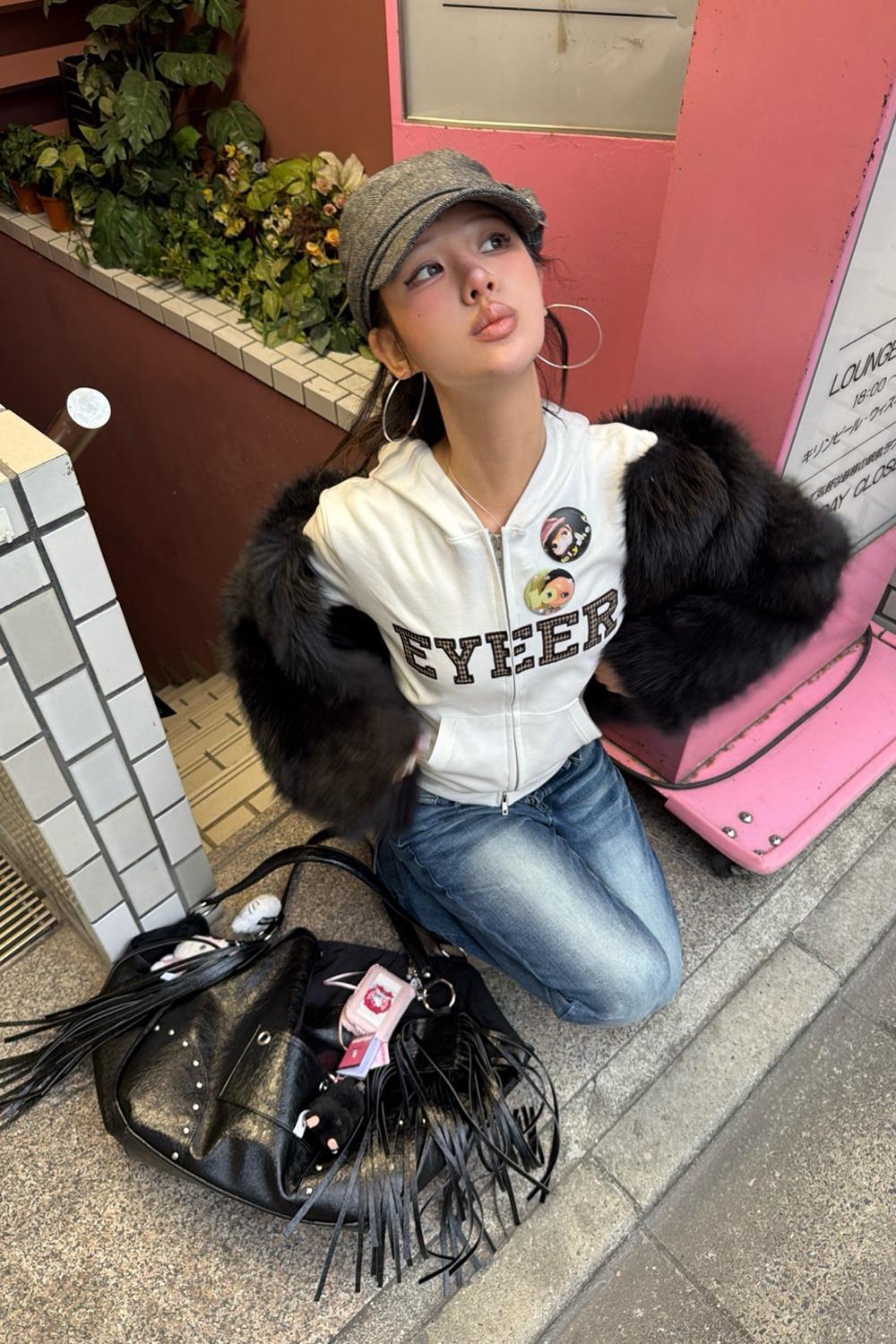 [tuzi] FRINGE BOHO SHOULDER BAG_BLACK