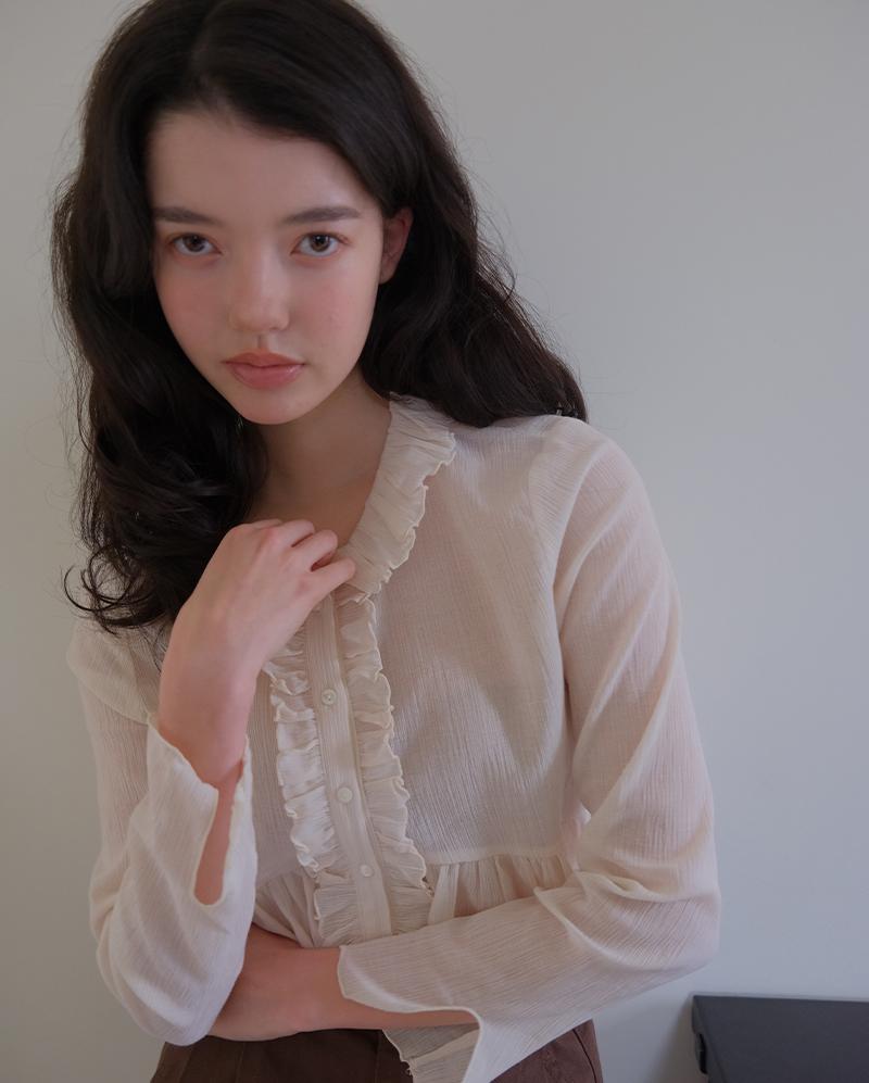 ruffle crop blouse