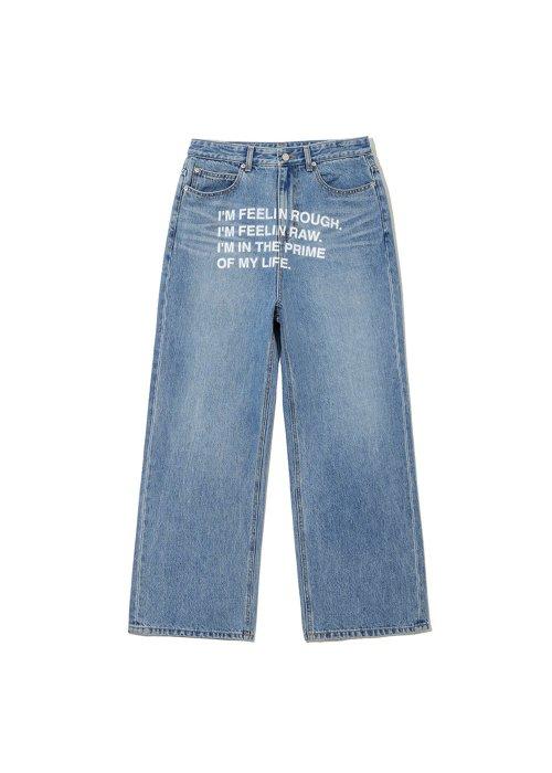 LETTERING JEANS LIGHT BLUE