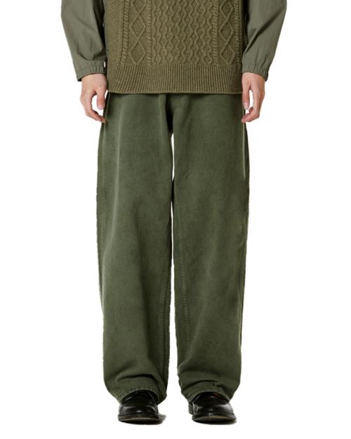 와이드 다잉 데님 팬츠 카키