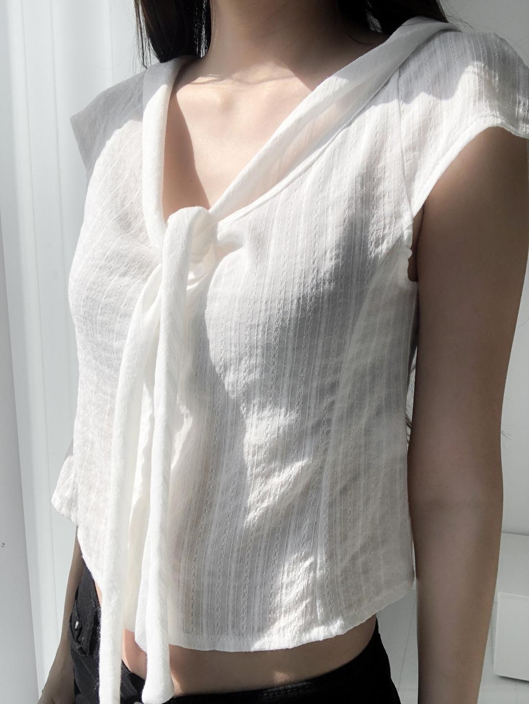 고와 mood tie blouse (2c)
