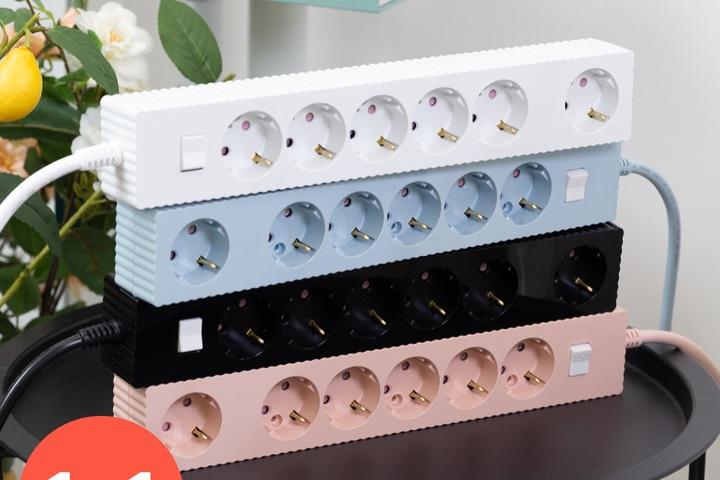 1+1 웨이브 절전 과부하차단 통합 스위치 멀티탭 6구