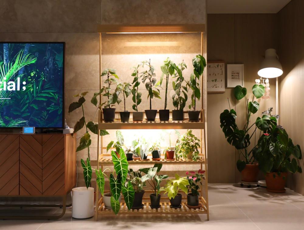 풀나옴 바 Bar 식물등 이케아 선반 밀스보 파브리셰르 레르베리 온실 부착형 넓은 범위