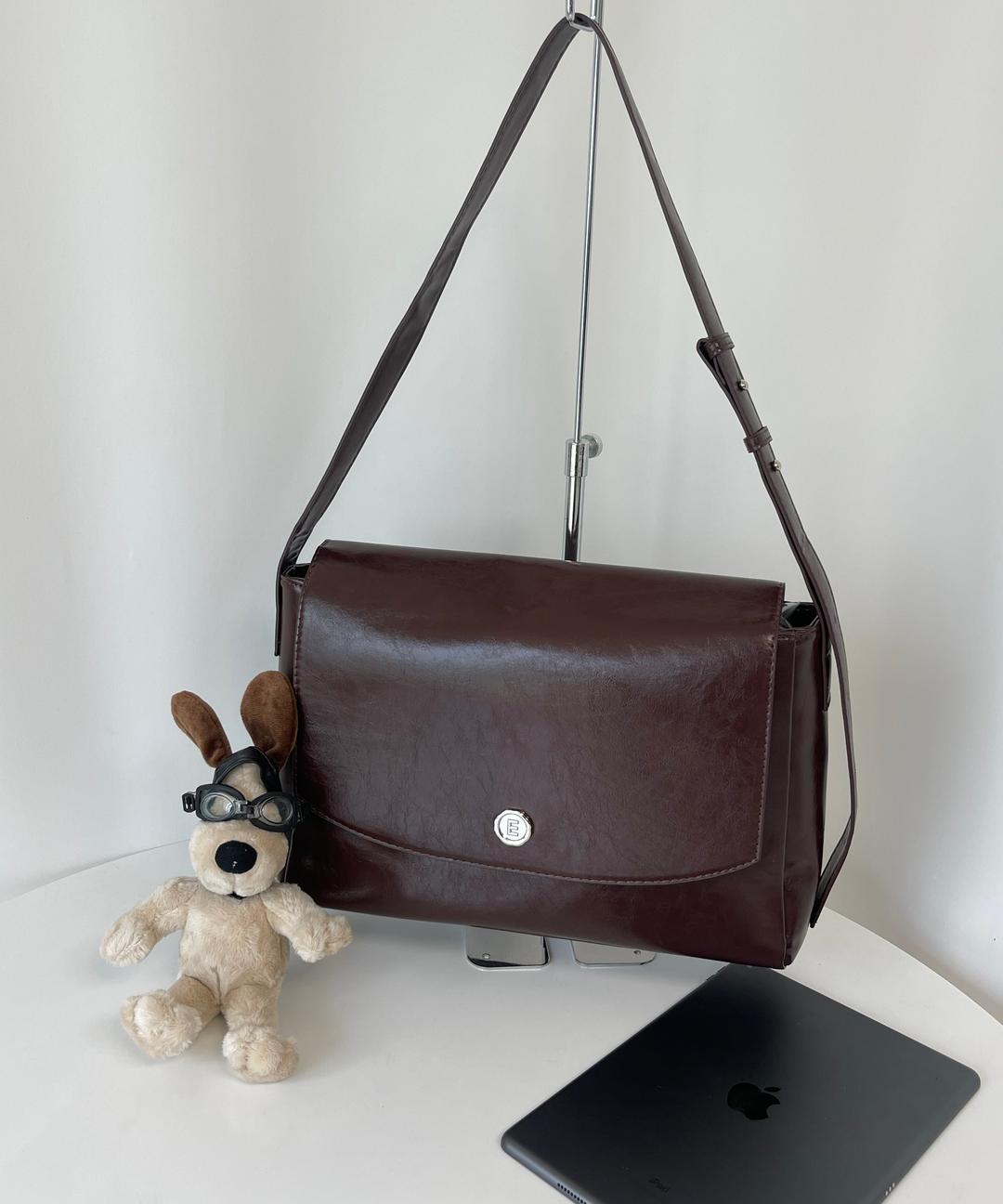 [당일발송🚚] 노트북 수납가능! 직장인 대학생 서류가방 크로스백_Square Crossbody Bag