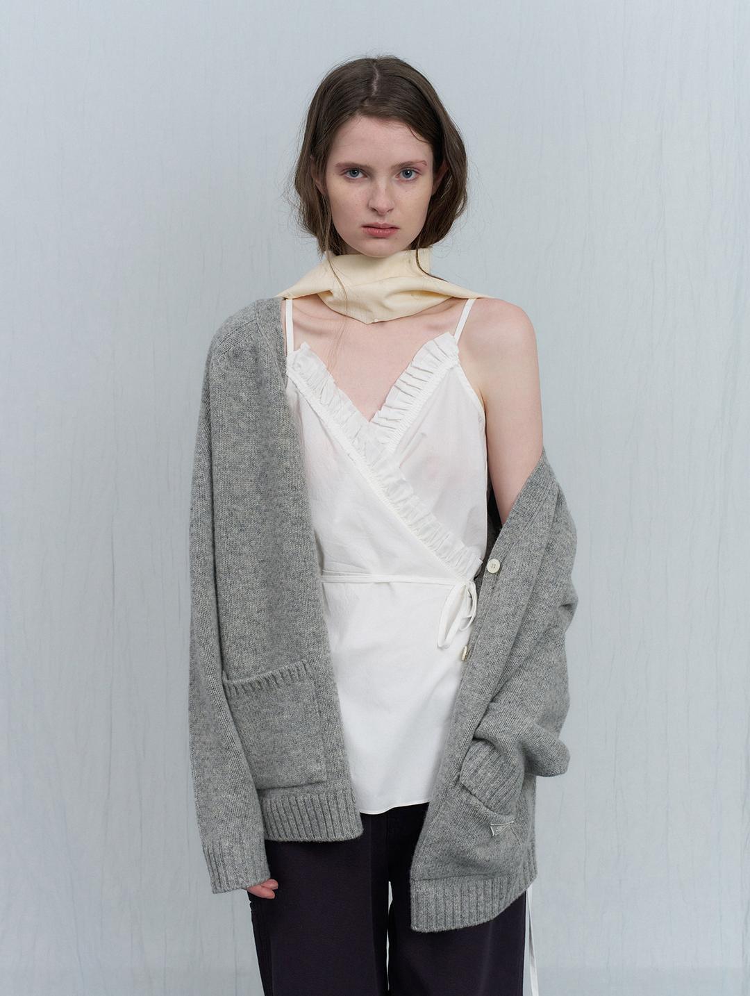 Bell frilled cami dress - ivory