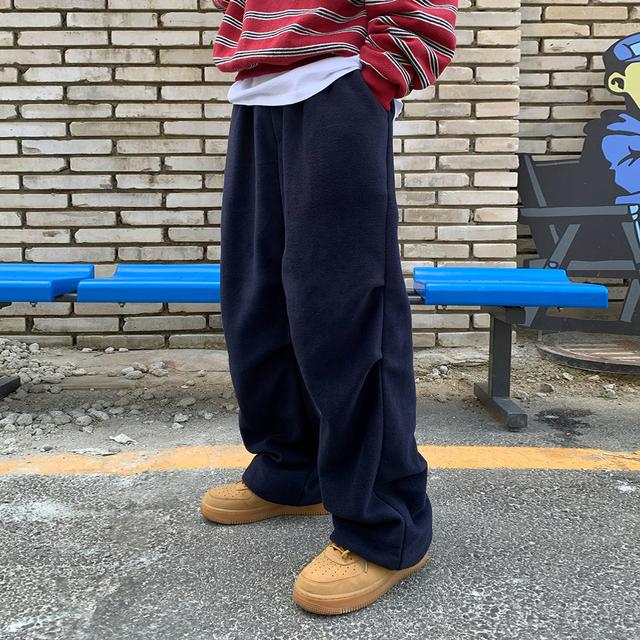 [New Color] 플리스 핀턱 와이드 팬츠 (4color)