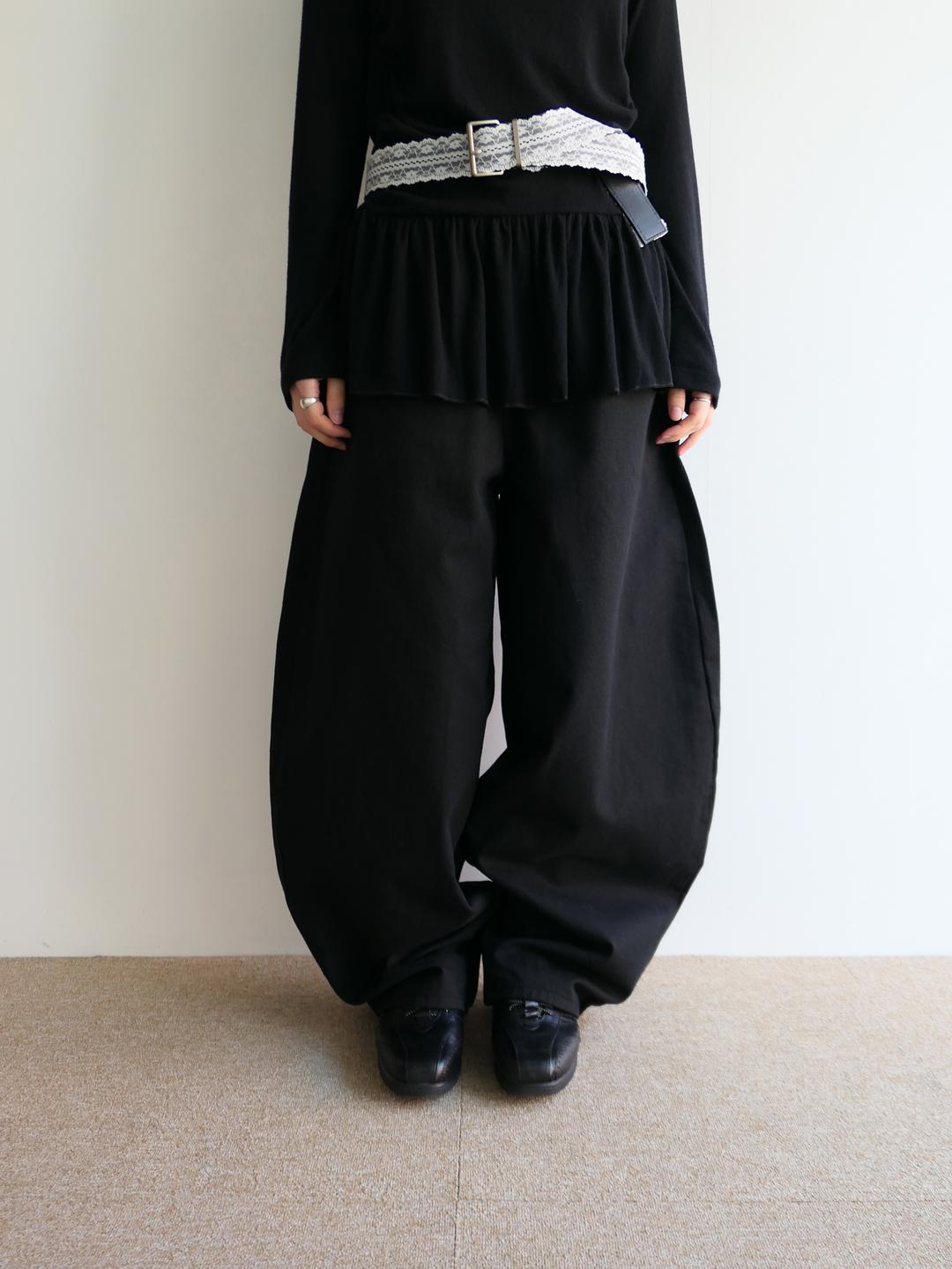 피타 [아이/S 당일발송] 리본 벌룬 코튼 와이드 팬츠 (2c)