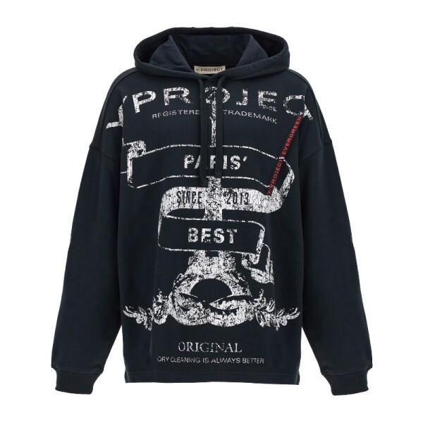 파리스 후드티셔츠 204SH002 EVERGREENVINTAGEBLACK