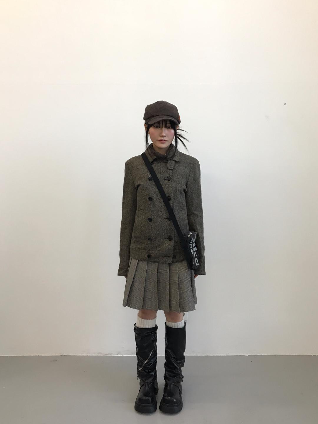 STATION Japan Herringbone Wool Double Jacket