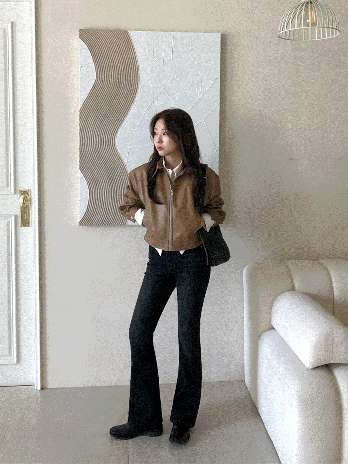 걸 슬림 부츠컷 데님