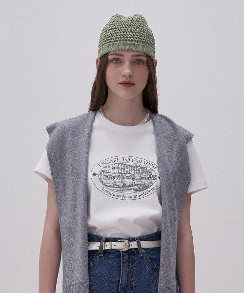 엘리오티(ELLIOTI)  Resort Line art Ts_White - 사이즈 & 후기 | 무신사