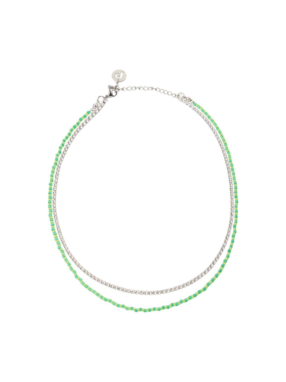 YELLOWGREEN TWINKLE MIXED NECKLACE