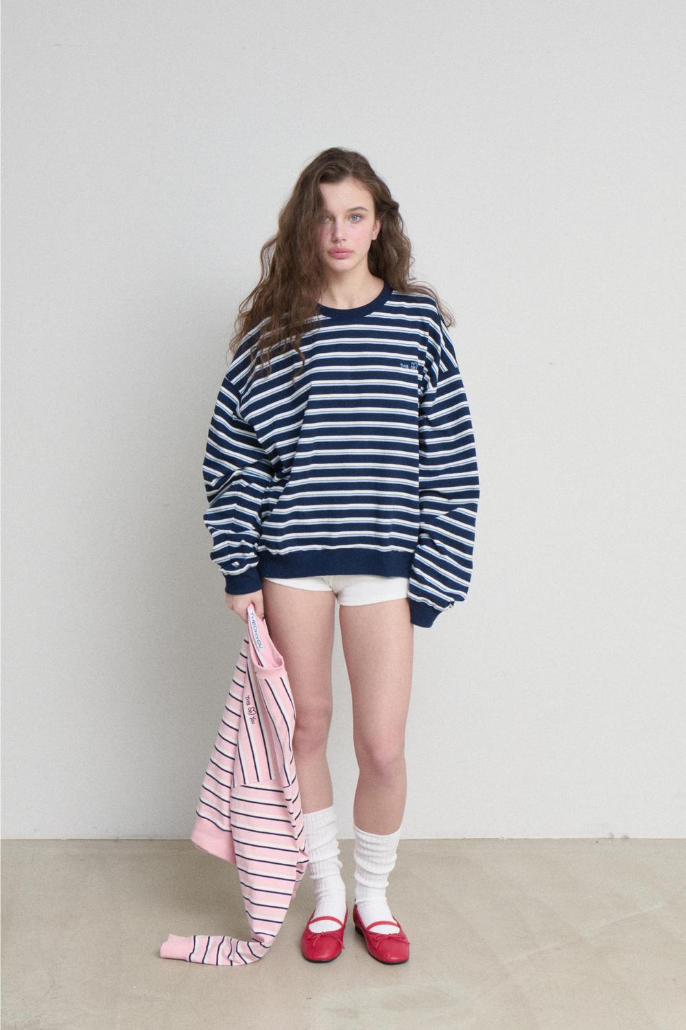[2nd Order] MULTI STRIPE T (NAVY)