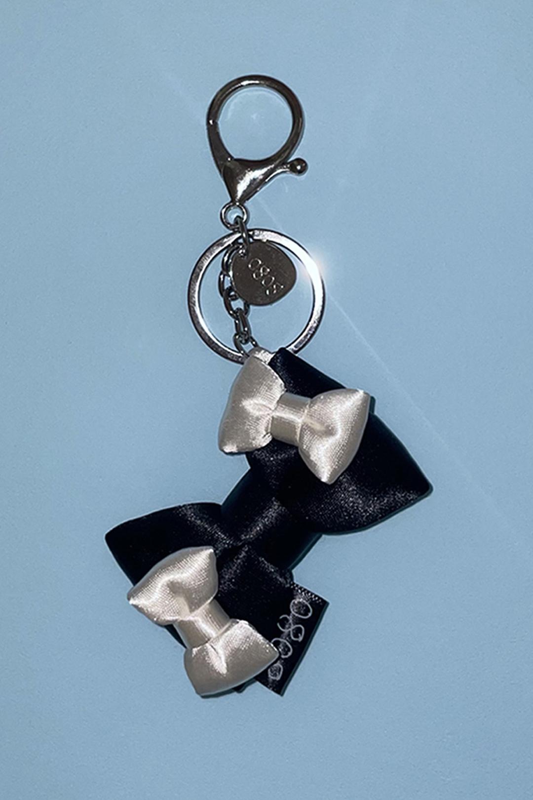 0808 ribbon keyring (black)
