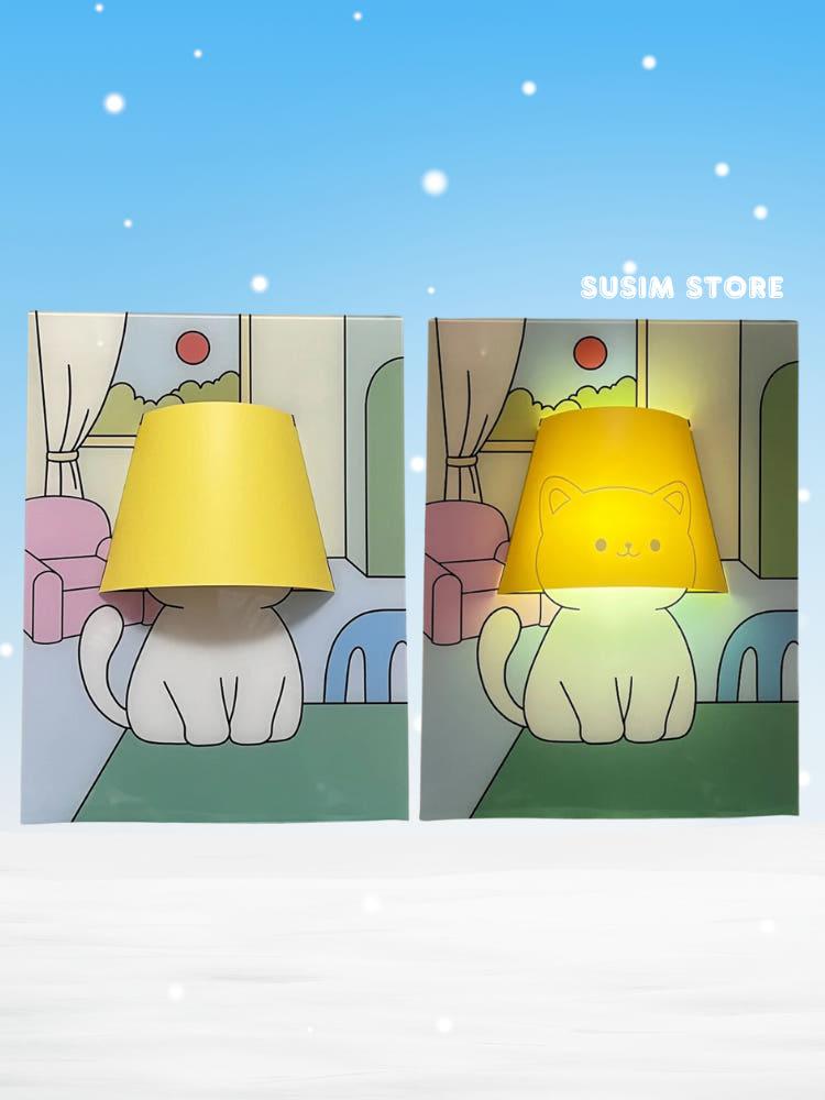 수심 Snow Meow Lamp 스노우 고양이 램프 무드등 선물 벽걸이 조명