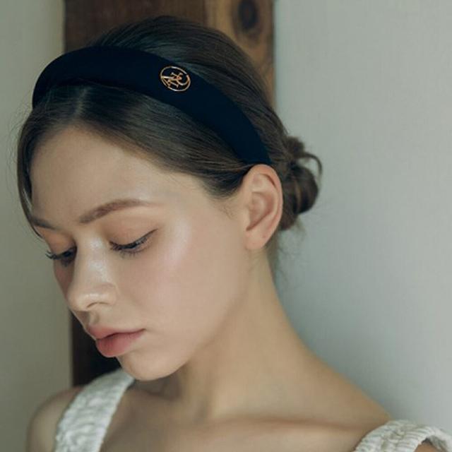 VOLUME SATIN HAIRBAND_BLACK