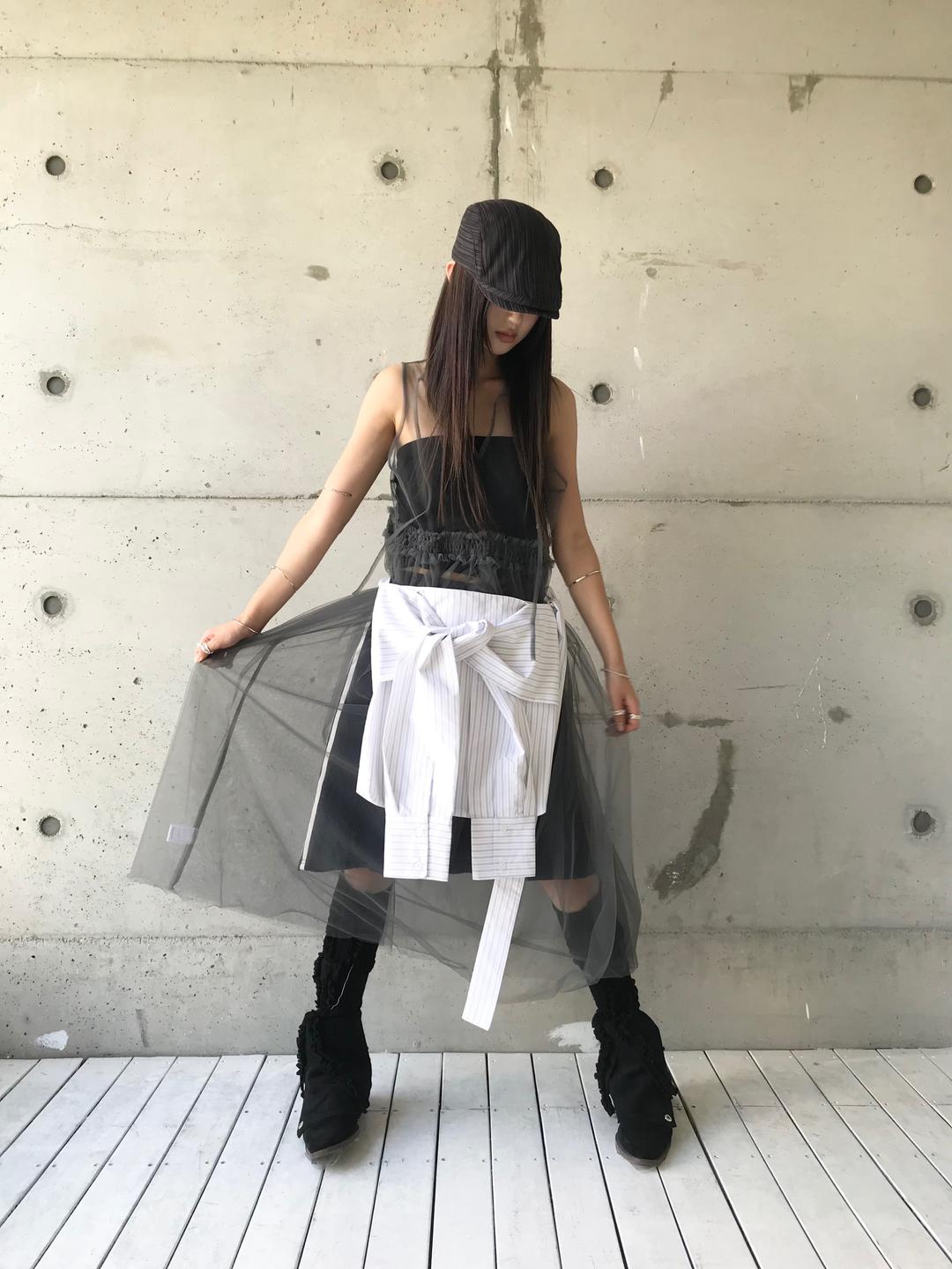 [TEUFTI] Tied Shirt Bag - stripe