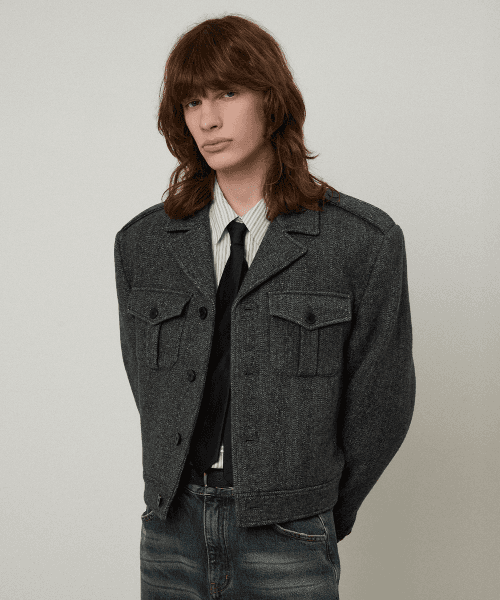 서전트 울 트러커 자켓 스톤그레이