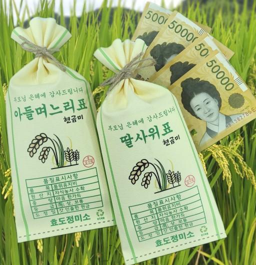 1+1(2개)💥쌀포대 용돈 봉투 생신 어버이날 선물