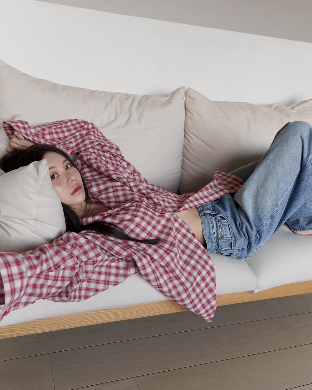 25SS iconic 1 ombre check shirt