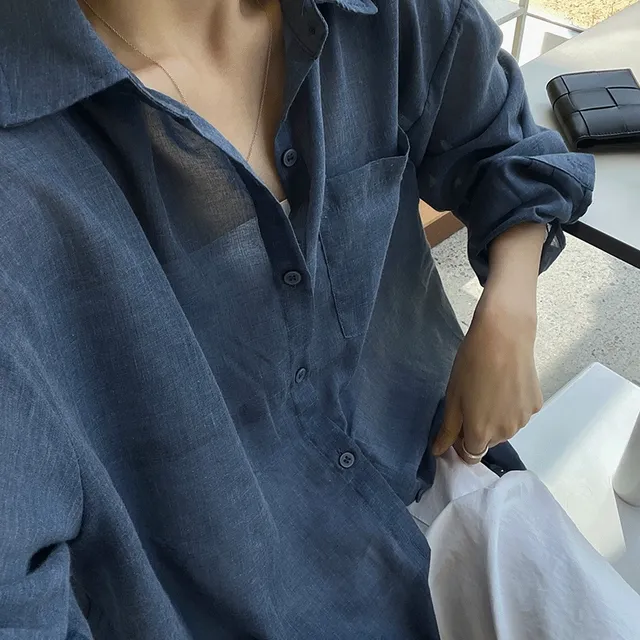 매트 린넨 셔츠