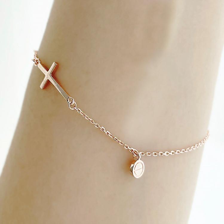 은925 팔찌-레이어드 십자가 천주교 성물