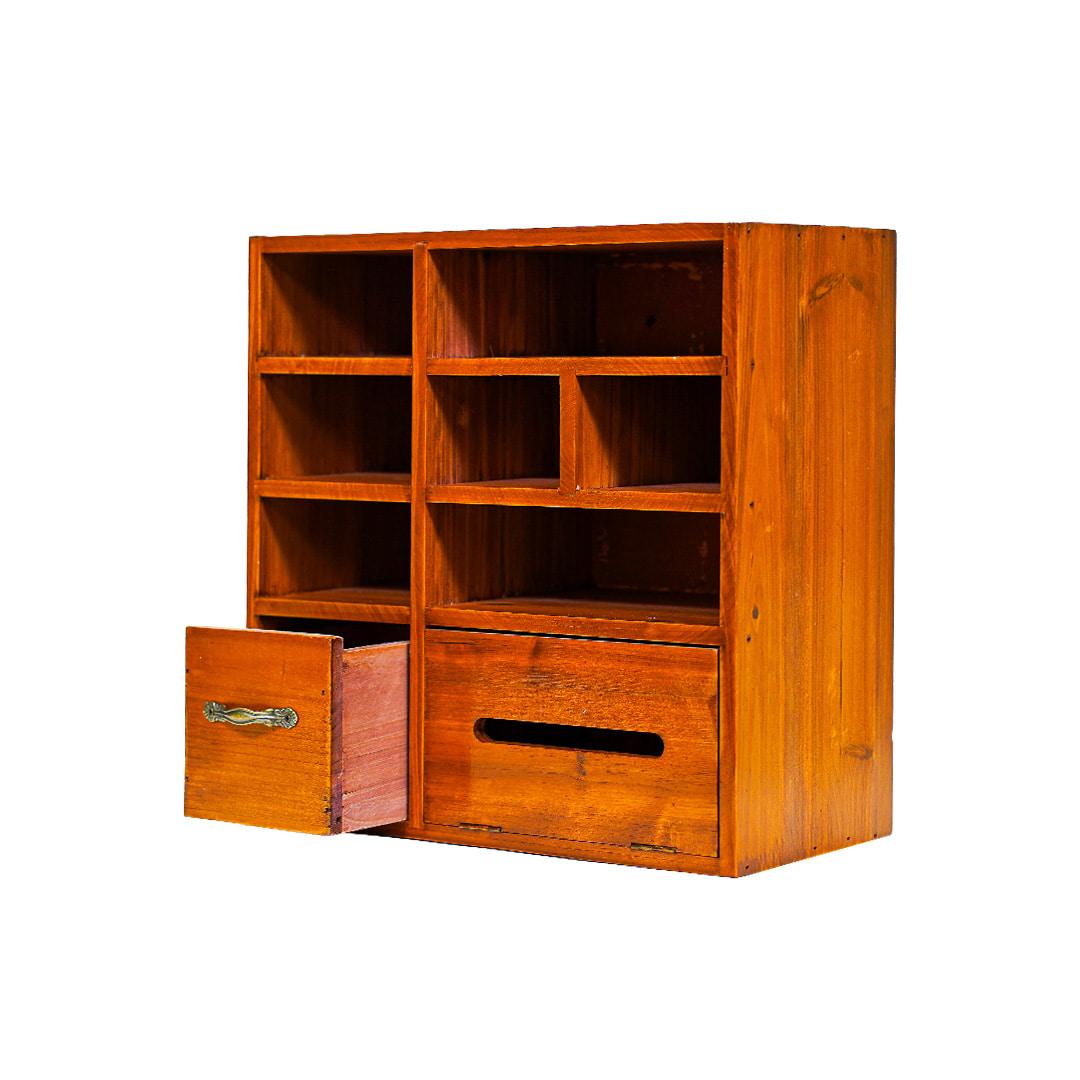 티슈 보관이 가능한 빈티지가구 서랍함