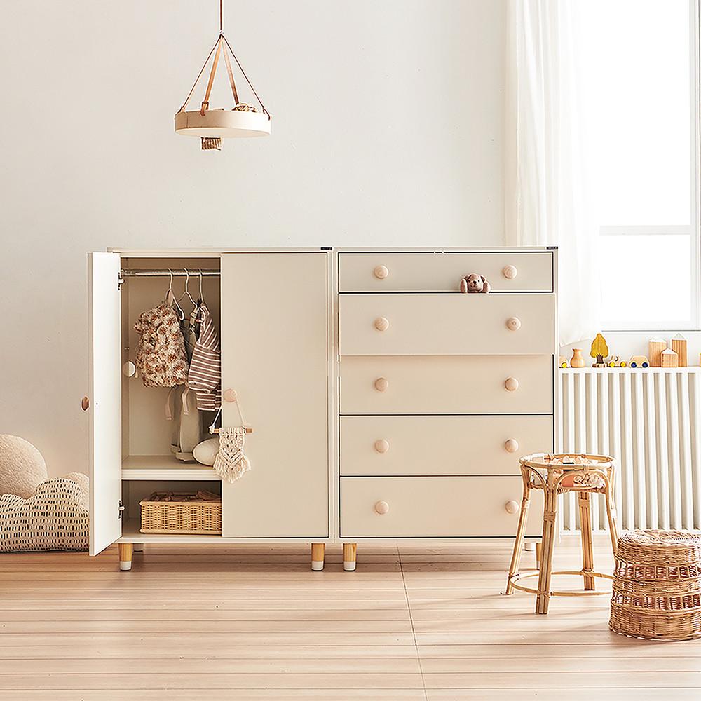 소르니아 유아 아기옷장 뉴수플레 1600 베이비장 세트