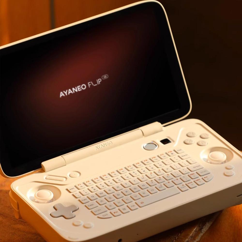 아야네오 플립 7840U KB 키보드지원 듀얼스크린 휴대용게임기 화이트 16G+512G